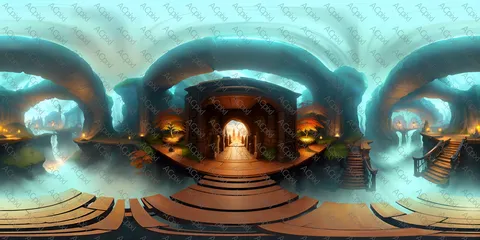 Panorama Infinite Tunnel - Blender lighting & hdris