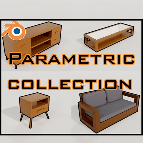 Parametric Furniture Collection - Blender geometry nodes