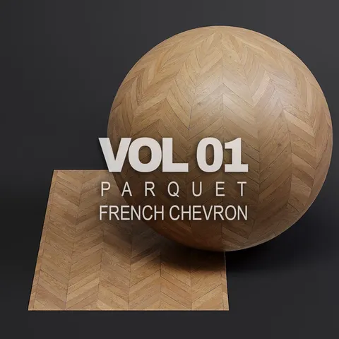 Parquet Vol 01 French Chevron - Blender textures & materials