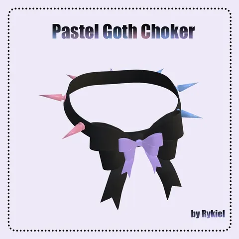 Pastel Goth Choker - Blender 3d models