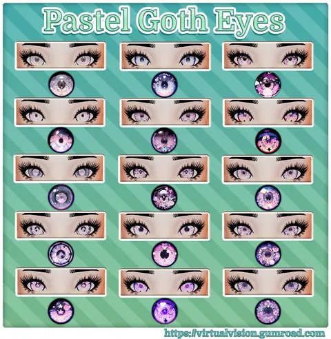 Pastel Goth Eye Textures - Blender textures & materials
