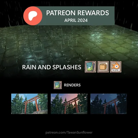 Patreon Rewards April 2024 - Blender scenes
