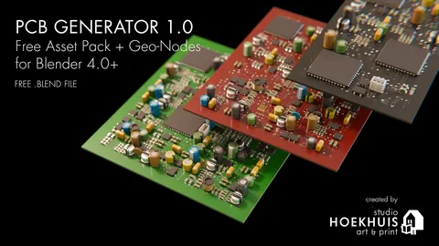PCB Generator - Blender geometry nodes