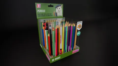 Pencils Collection - Blender 3d models