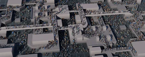 People Going Places - Blender geometry nodes