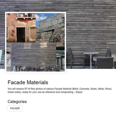 Facade Materials Photopack - Blender textures & materials