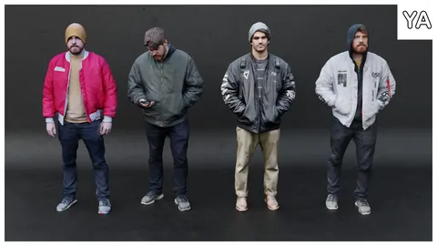 Photoscanned People - Blender 3d models