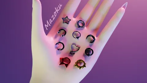 Piercing Jewellery - Blender 3d models