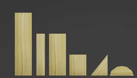 Pine Play Block Set - Blender 3d models