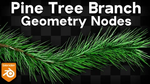 Pine Tree Branch - Blender geometry nodes