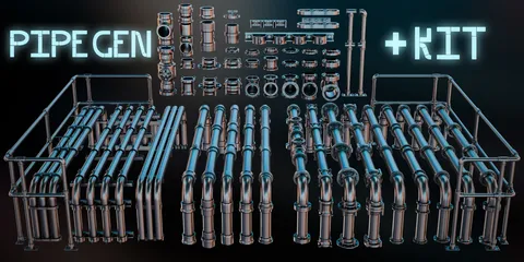 Pipe Gen - Blender geometry nodes