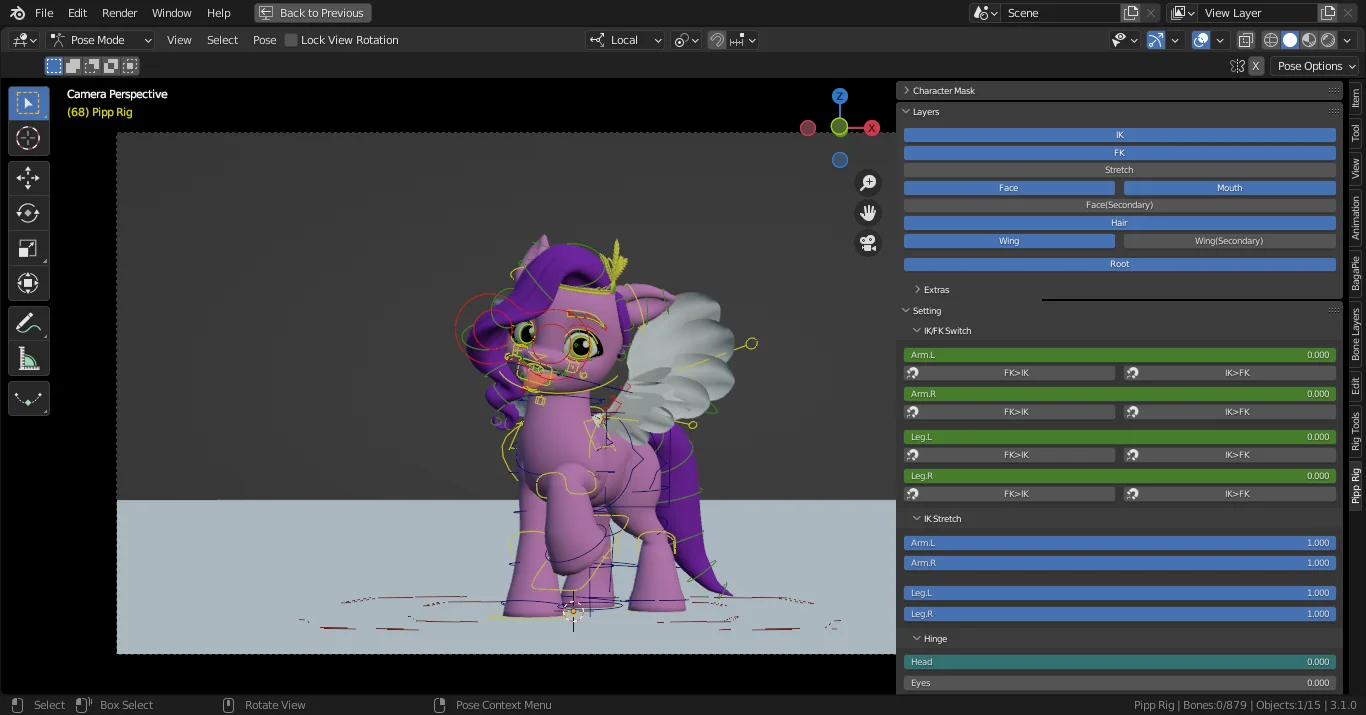 Pipp Petal Rig screenshot 2