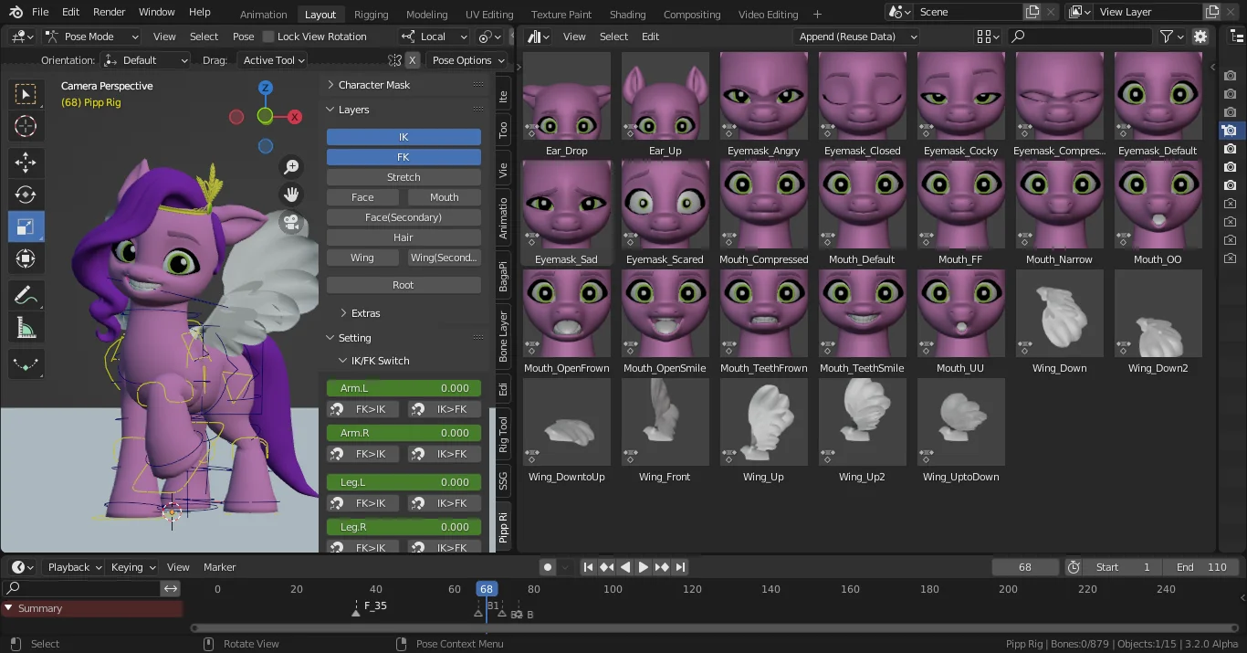 Pipp Petal Rig screenshot 3
