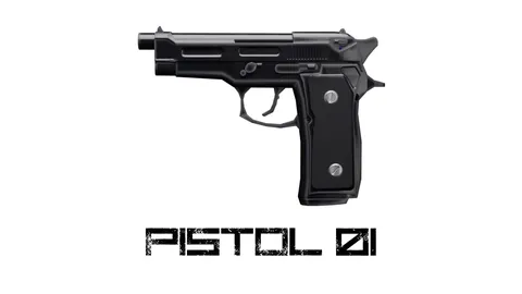 Pistol 01 - Blender 3d models