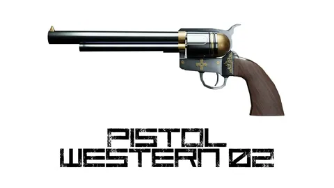 Pistol Western 02 - Blender 3d models