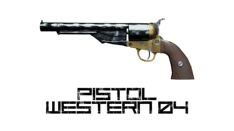 Pistol Western 04 - Blender 3d models