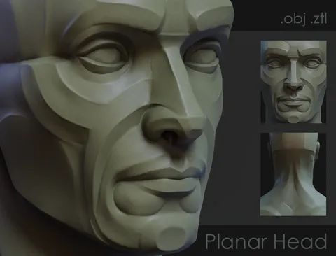 Planar Head - Blender 3d models