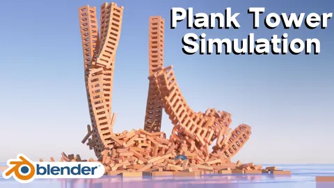 Plank Tower Simulation - Blender tutorials & courses