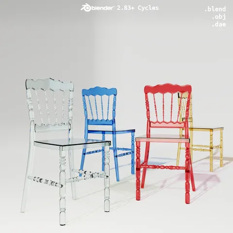 Plastic Transparent Chair - Blender 3d models