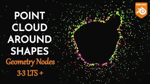 Point Cloud Around Shapes - Blender geometry nodes