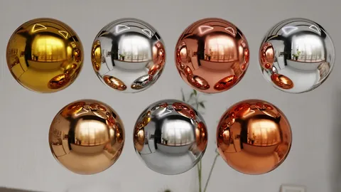 Polished Metals - Blender shaders