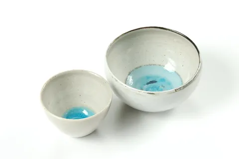 Ceramic Bowls White Blue - Blender 3d models