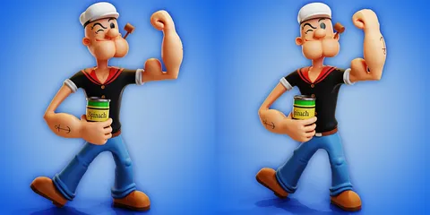 Popeye the Sailor - Blender 3d models