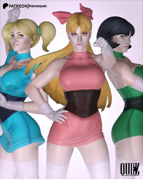 Powerpuff Girls 3D Print Model - Blender 3d models