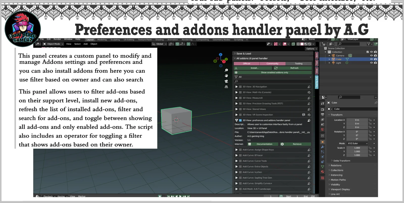 Preferences and Addons Handler screenshot 4