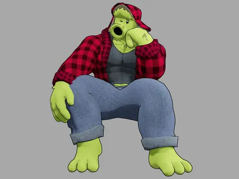 Primal Peashooter Toon - Blender 3d models