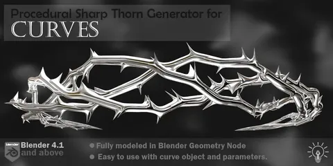 Procedural Thorn Generator - Blender geometry nodes