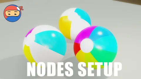 Procedural Beach Ball - Blender shaders