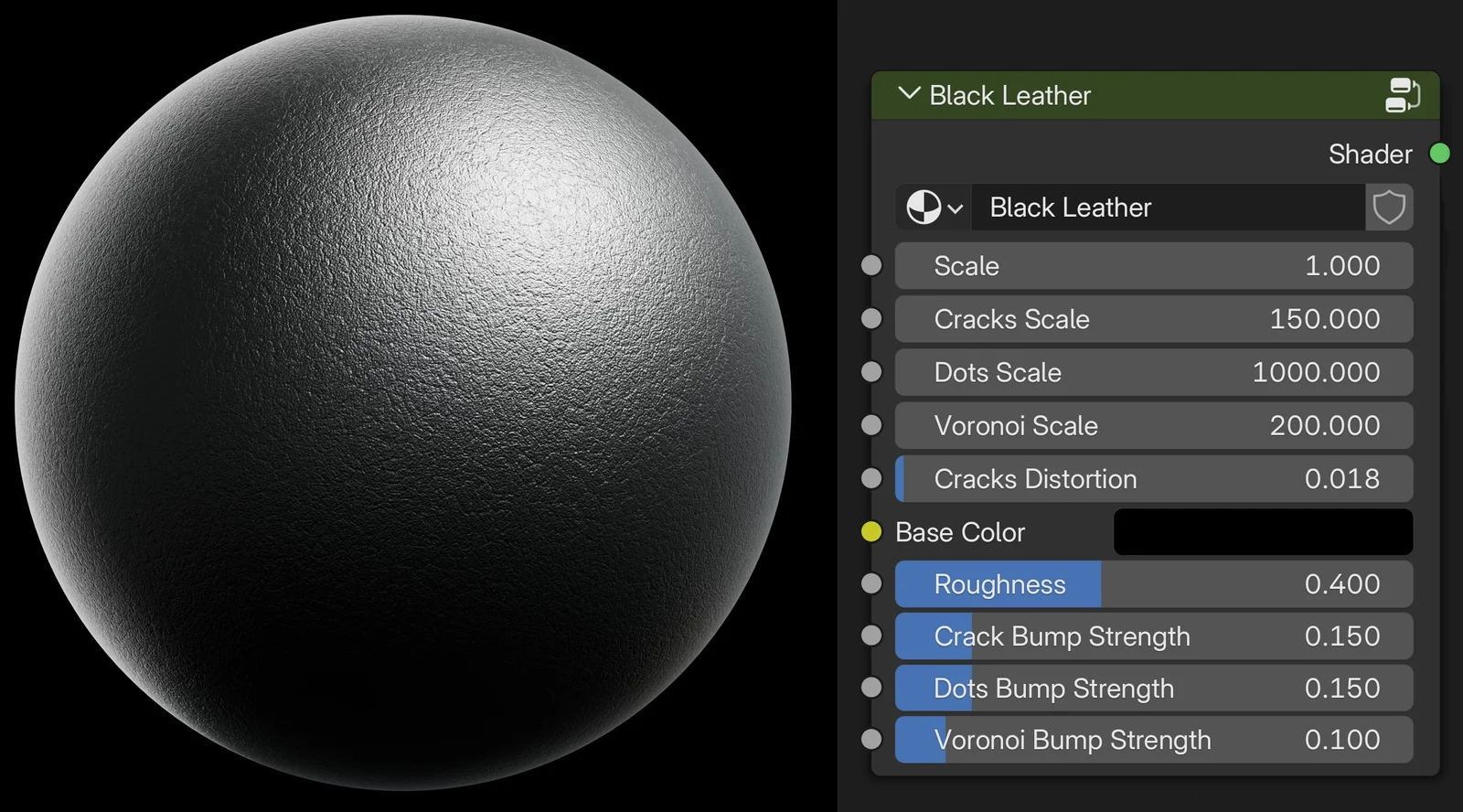 Procedural Black Leather screenshot 2
