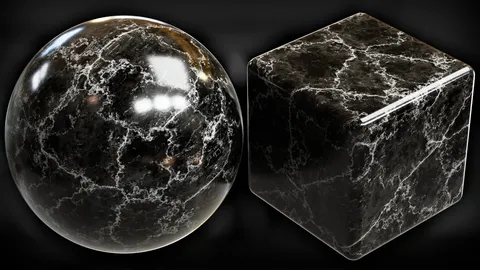 Procedural Black Veined Marble - Blender shaders