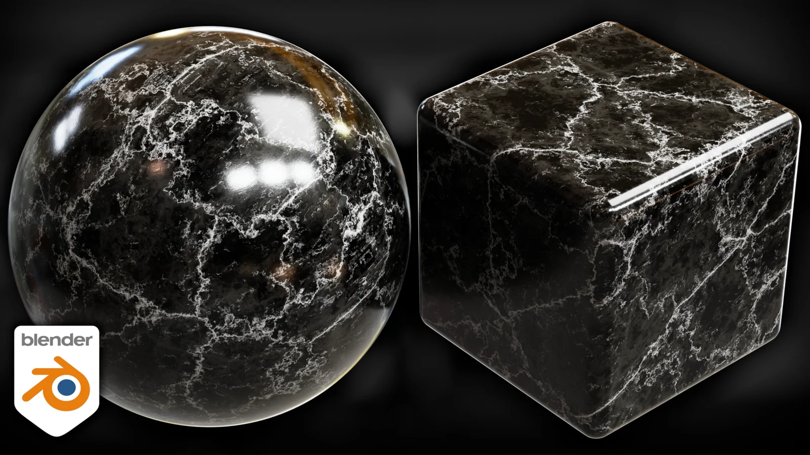 Procedural Black Veined Marble screenshot 3
