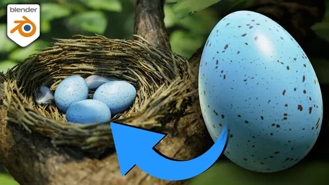 Procedural Blue Jay Egg Material - Blender shaders