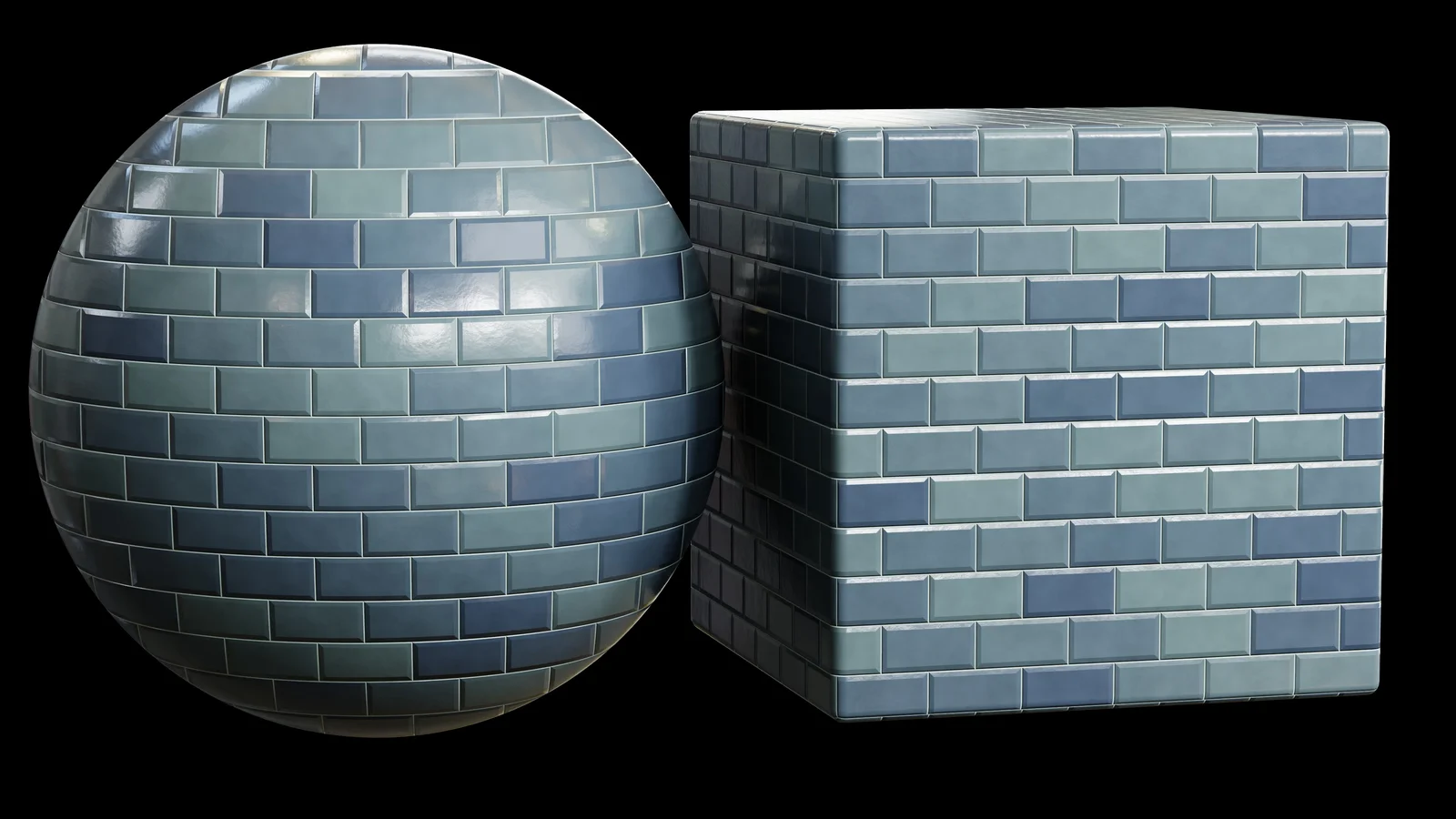 Procedural Blue Tile Wall screenshot 3