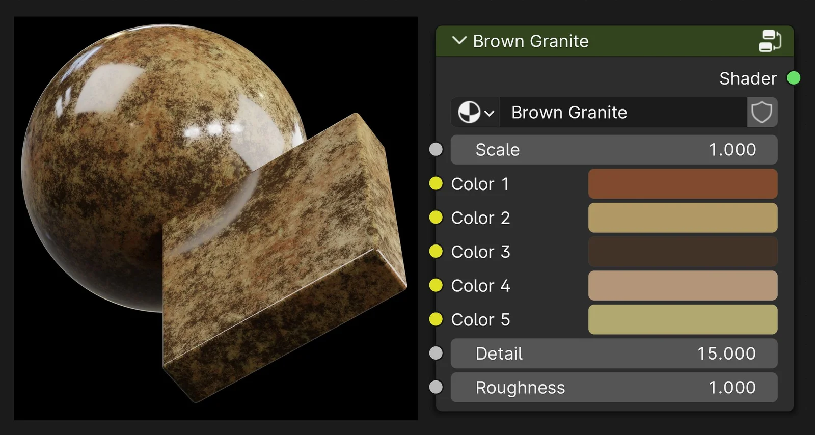 Procedural Brown Granite screenshot 2