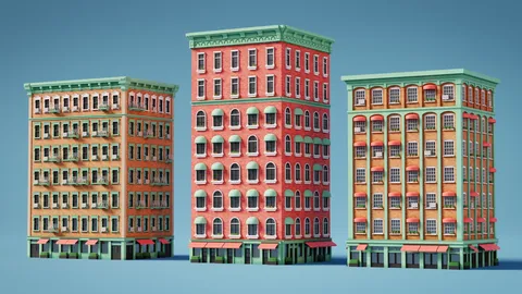 Procedural Buildings - Blender geometry nodes