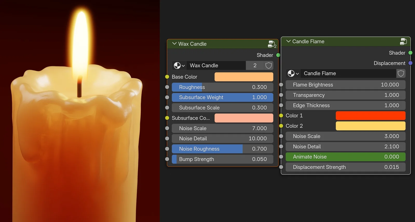 Procedural Candle Materials screenshot 2