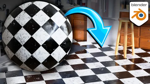 Checkered Kitchen Marble Floor - Blender shaders