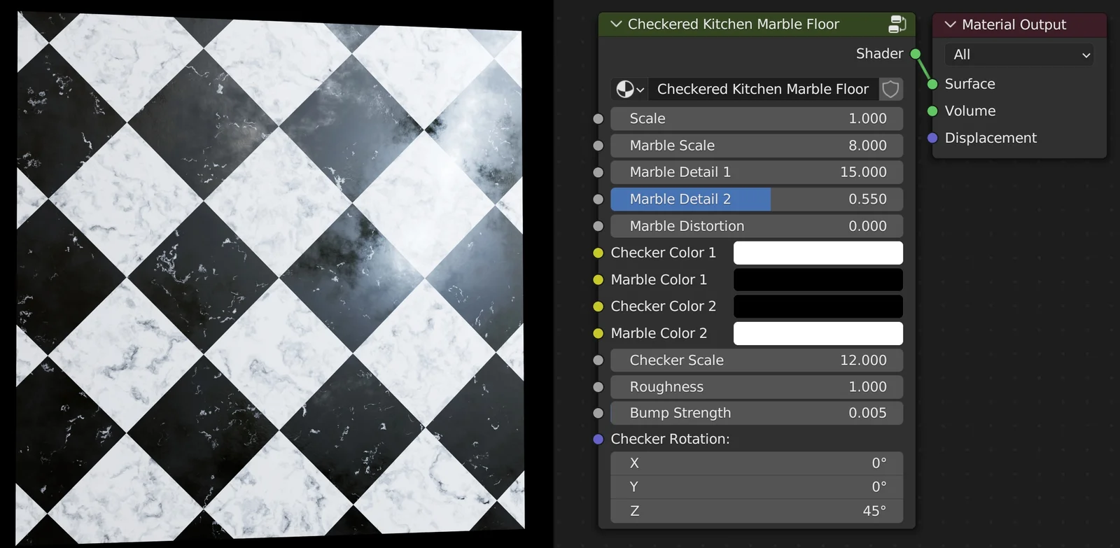 Checkered Kitchen Marble Floor screenshot 2