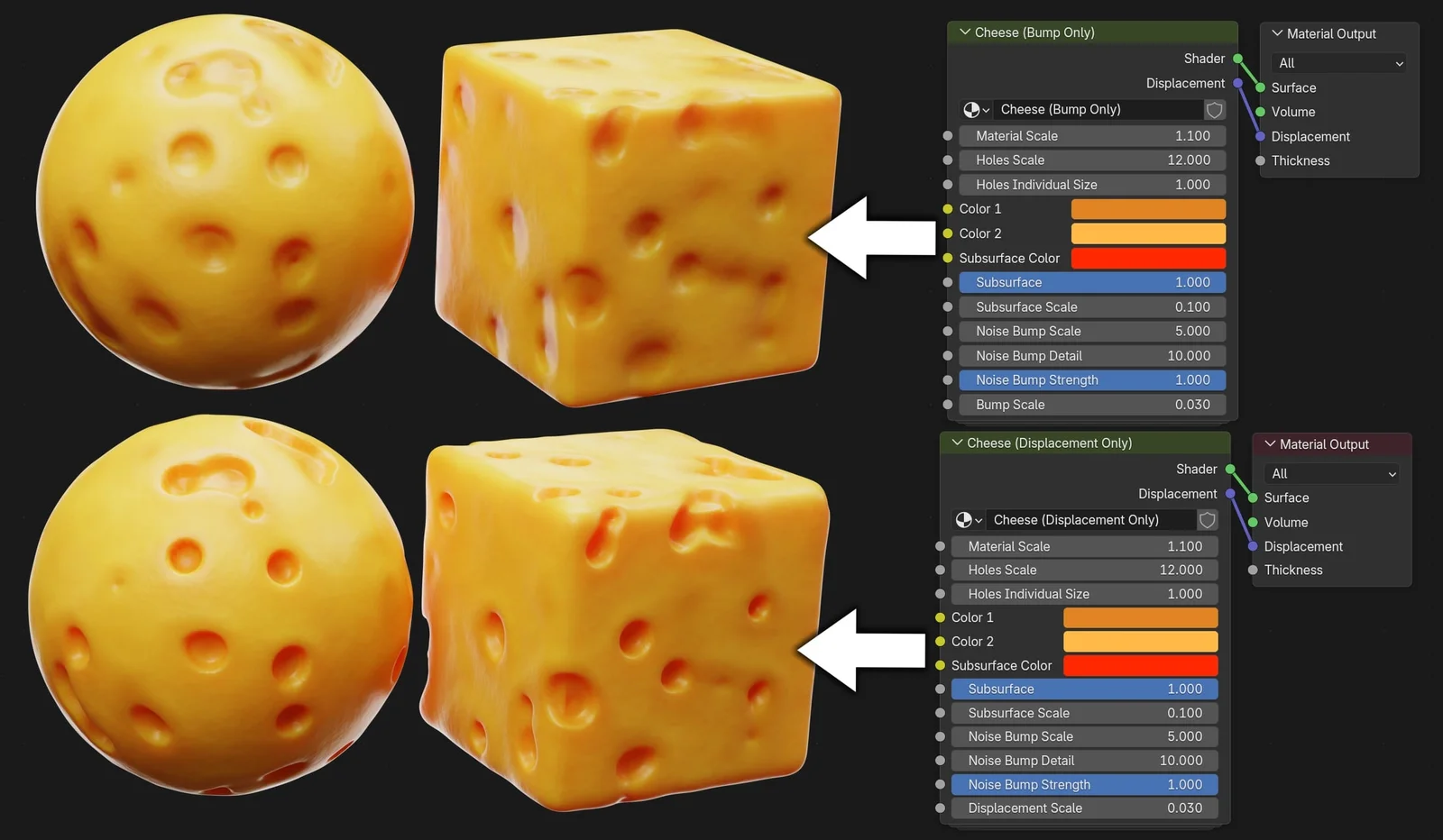 Procedural Cheese Material screenshot 2