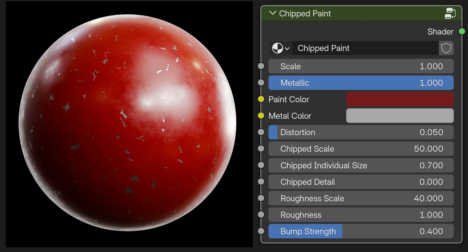 Procedural Chipped Paint Material screenshot 2