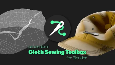 Procedural Cloth Sewing Toolbox - Blender geometry nodes
