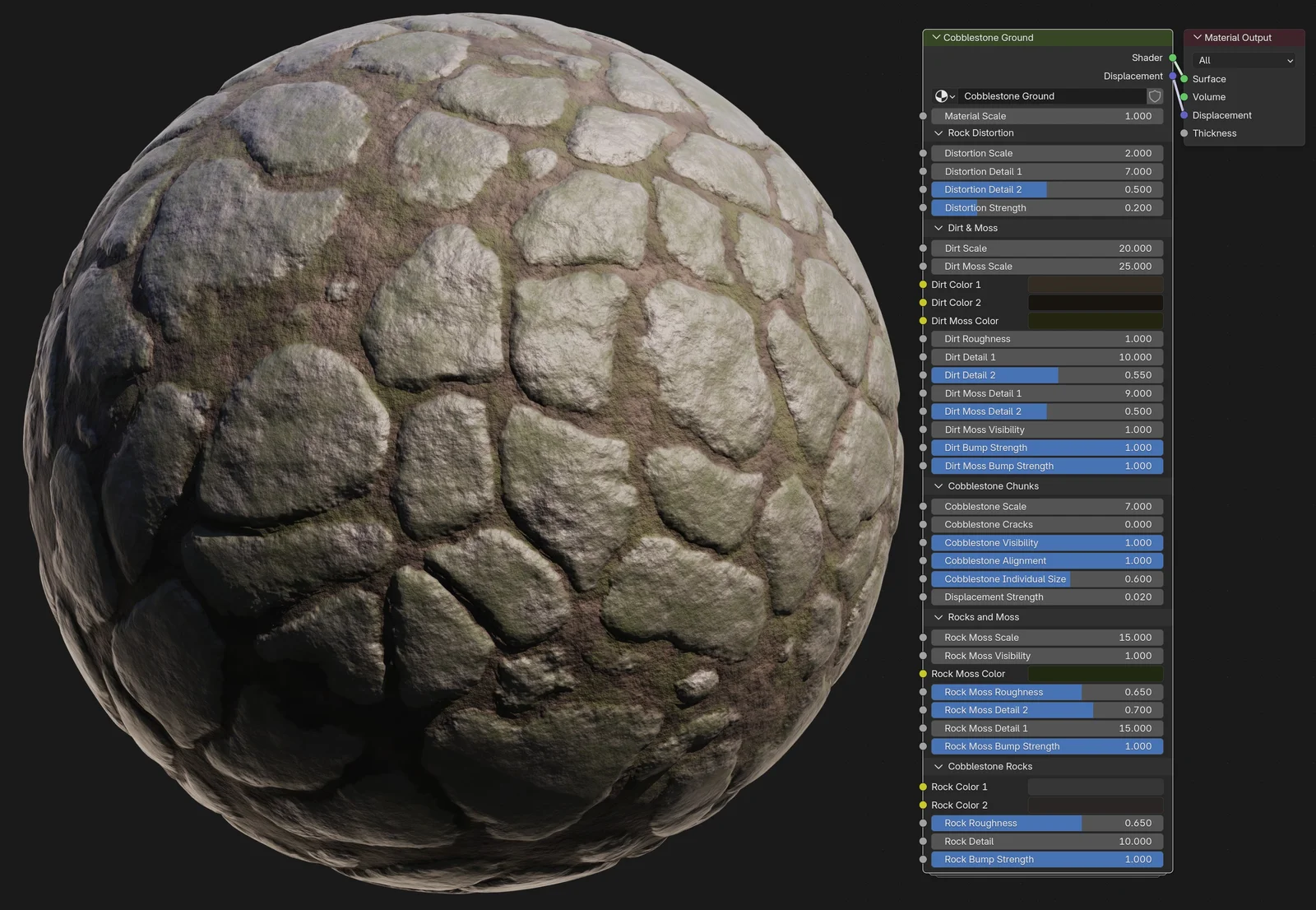 Procedural Cobblestone Ground screenshot 2