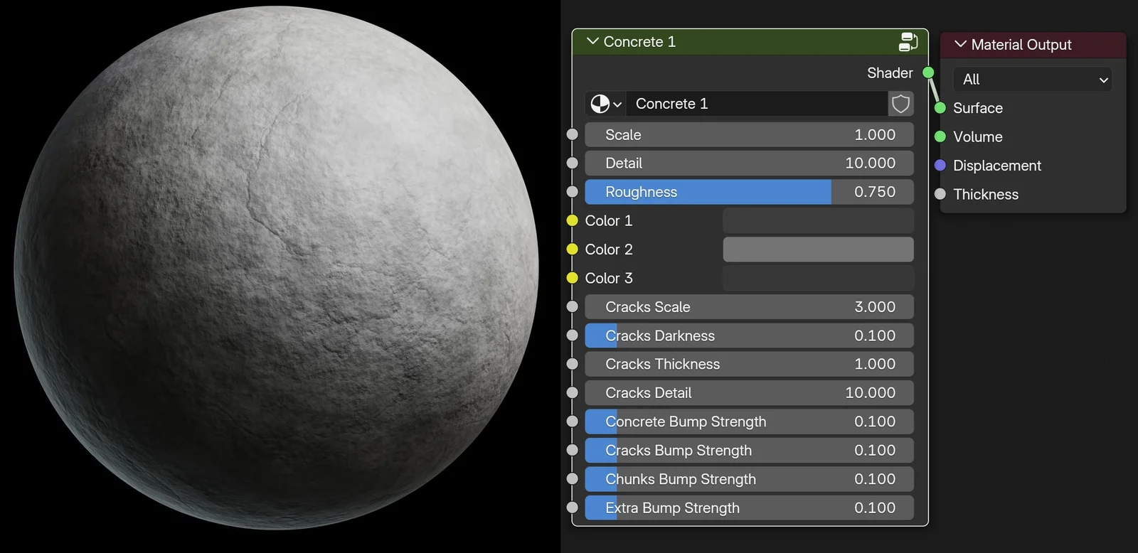 Procedural Concrete Material screenshot 2
