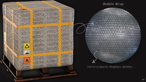 Procedural Cover Material Packaging - Blender textures & materials