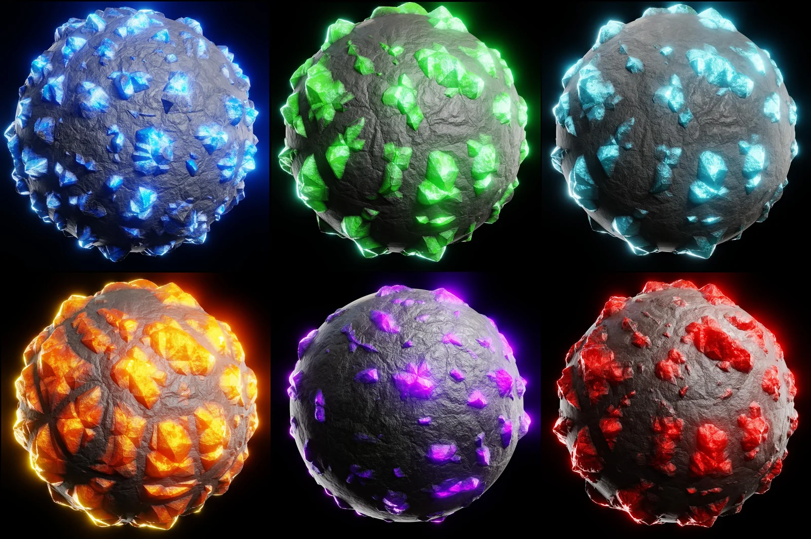Procedural Crystal Rock Material screenshot 3