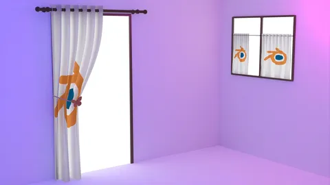 Procedural Curtains - Blender geometry nodes